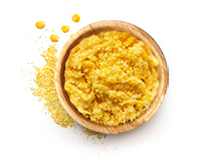 Кукурузная каша на молоке с сахаром